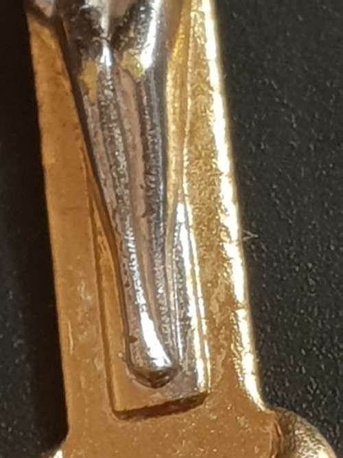 gold plated on silver crucifix pendant