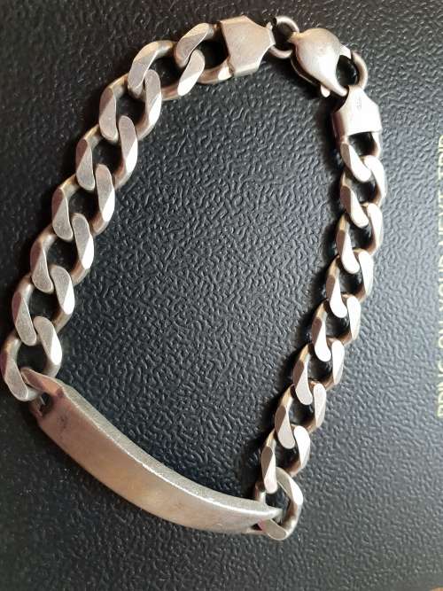 Solid `925` sterling silver  ID Bracelet ,31.8grams