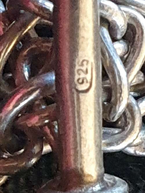 Heavy Sterling Silver Fob Chain with T-Bar