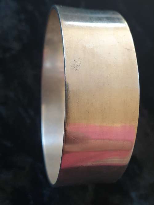 Lovely-Very Heavy and broad Sterling Silver Bangle