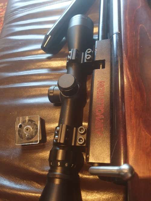 Airvolution Pellet Gun with scope and bag