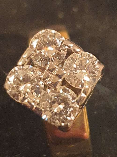 18ct and 1.00 carat of natural Diamond`s Ring hallmarked with African makers marking