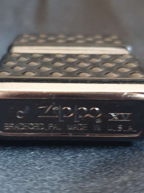 Zippo 1999 black rubber grip regular chrome lighter