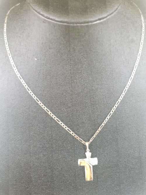9ct Yellow gold chain with 9ct gold cross