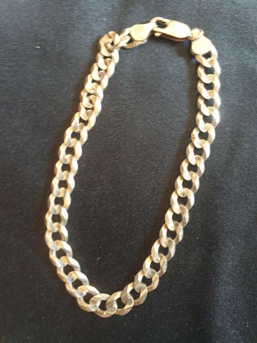 Sterling silver medium thickness bracelet