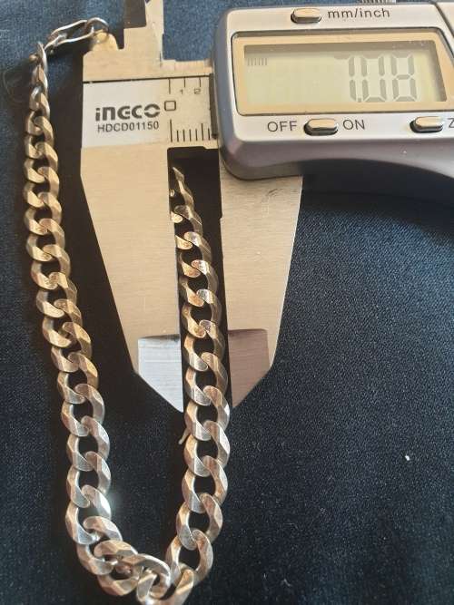 Sterling silver medium thickness bracelet