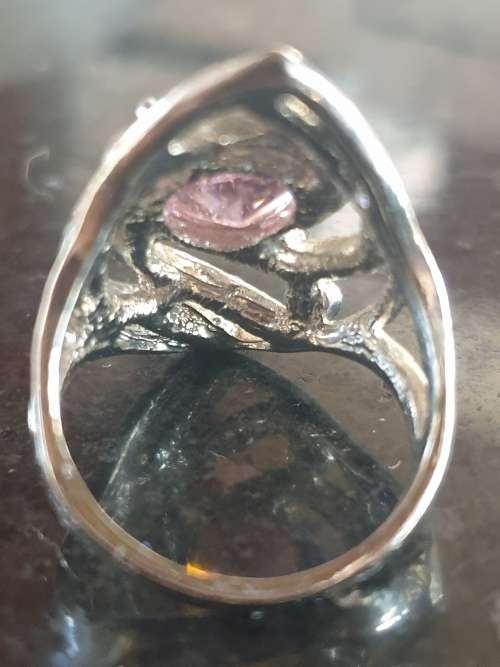 Ring Pink and White Bling
