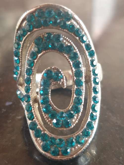 Ring Blue Swirly