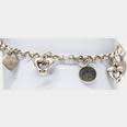 Sterling Silver cute bracelet with hearts and dolphins
