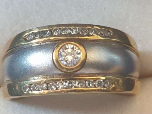 18ct white and yellow gold with diamonds ring of approx .50 carats