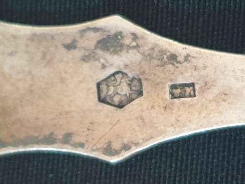 Solid Sterling silver antique sugar  shovel scoop spoon -Dutch-Hallmarked