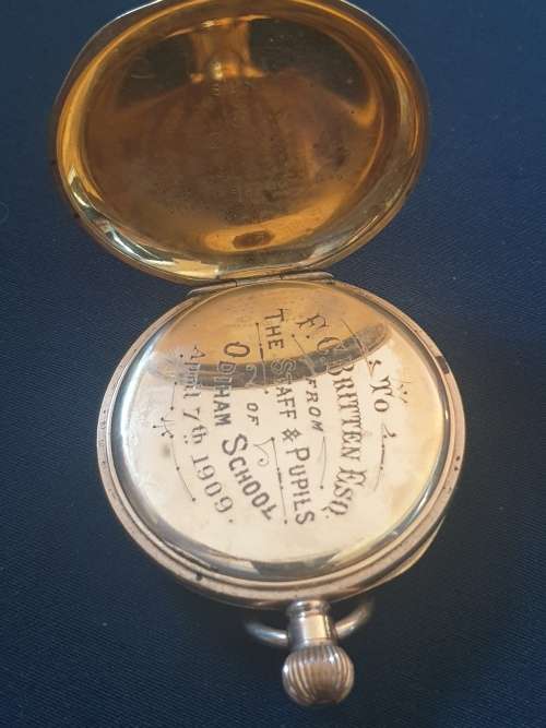 Pocket watch-14ct gold plated Waltham from 1909