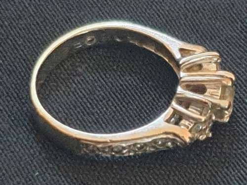 9ct white gold and diamond engagement ring