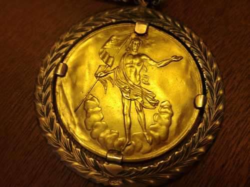 22CT GOLD MEDALLION FROM 18 CENTURY -RELIGIOUS BIRTH OF CHRIST AND RESURRECTION ON 14CT NECK CHAIN