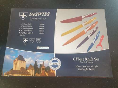 De-Swiss Capri 6 piece knife set (non Stick)