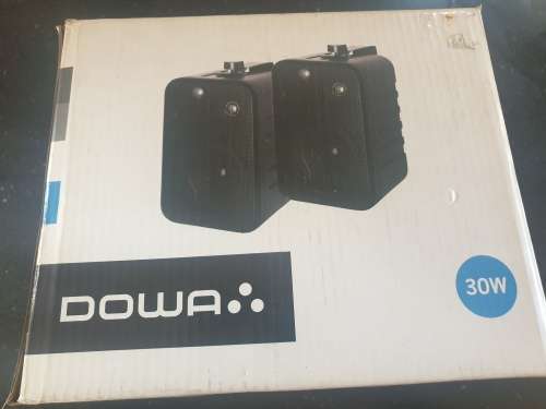 Dowa indoor or outdoor waterproof 30 Watt speaker set with wall mount brackets