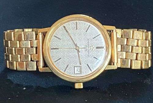 Eterna Matic 3003 20 micron gold electroplated automatic gold dress watch with date
