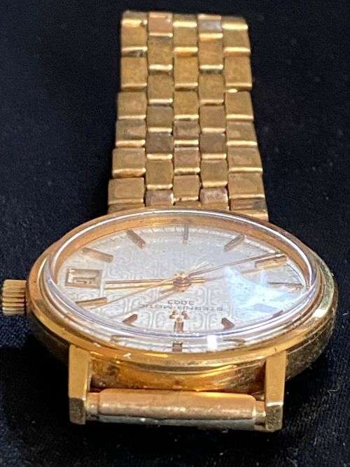 Eterna Matic 3003 20 micron gold electroplated automatic gold dress watch with date