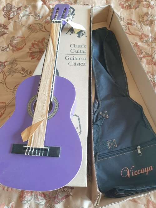Viscaya 1/4 size purple guitar brand new  with bag