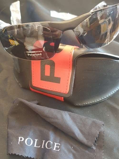 Police polarized sunglasses in case