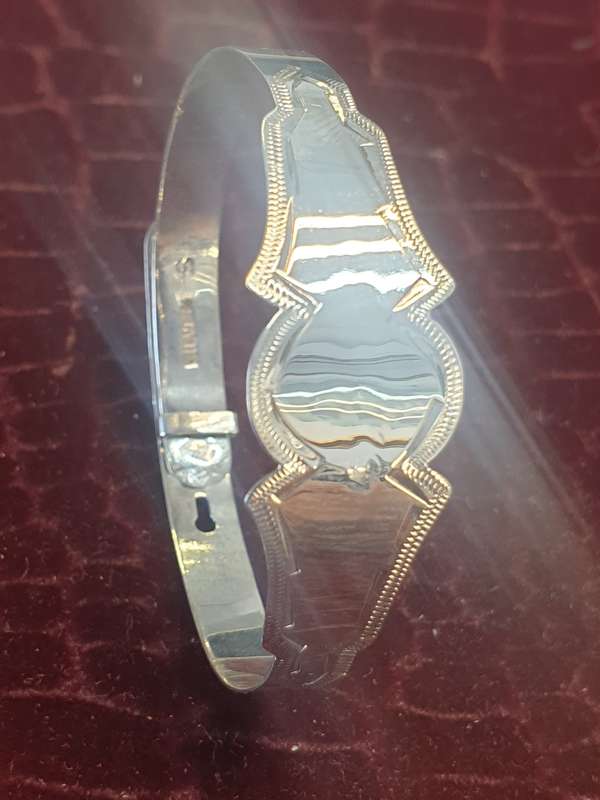 solid silver baby bangle