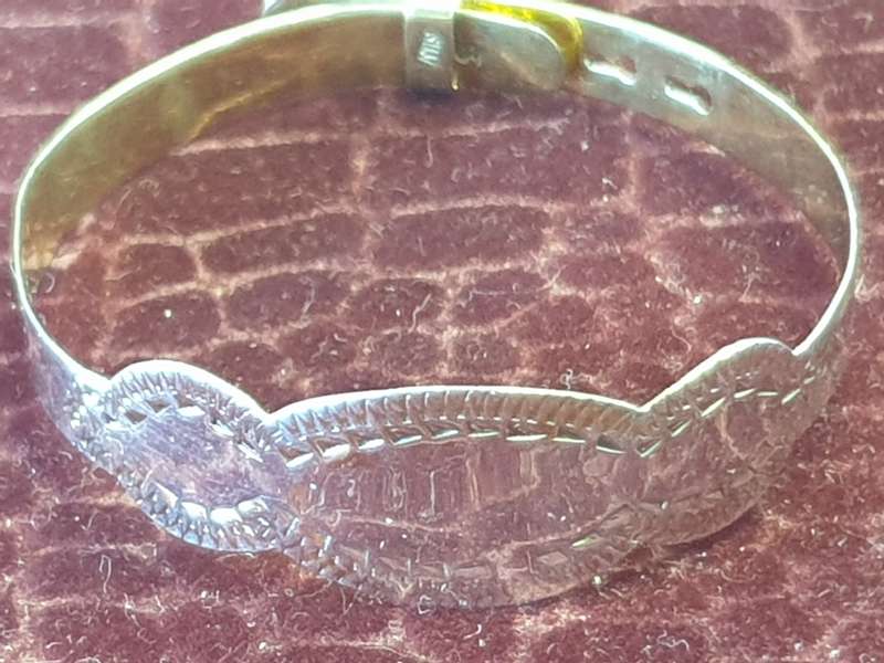 solid silver baby bangle