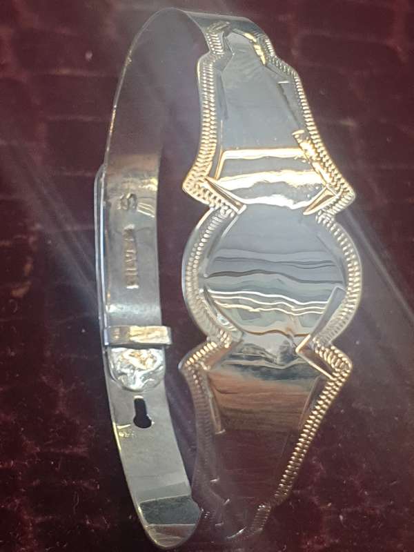 solid silver baby bangle