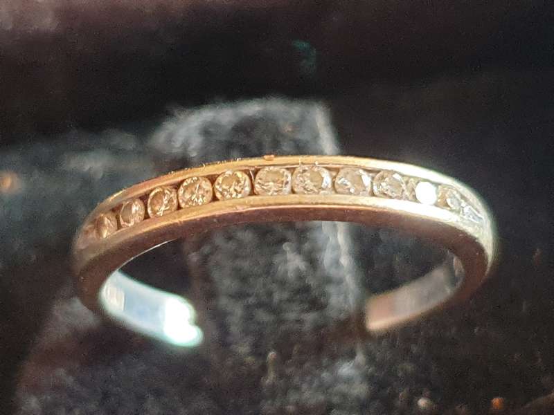 Diamond and 9ct gold eternity wedding ring