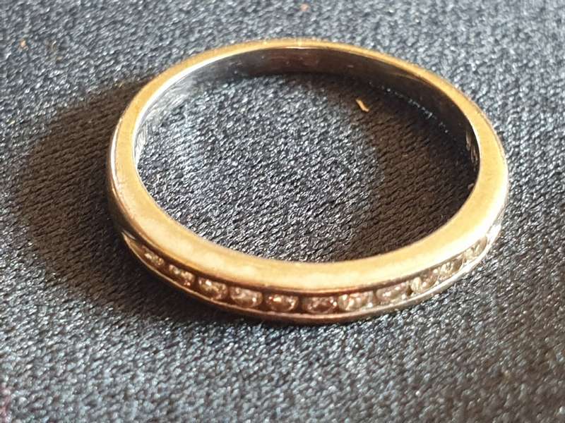 Diamond and 9ct gold eternity wedding ring
