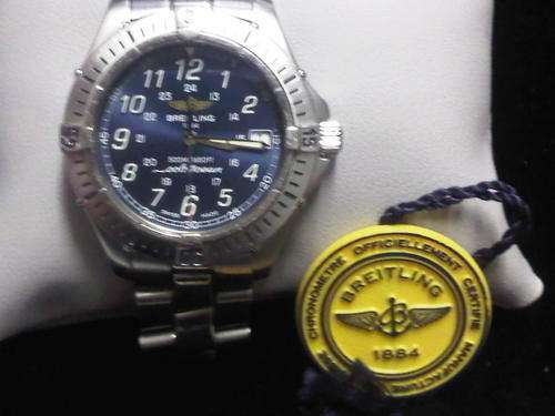 Genuine Breitling Colt Ocean, Chrome with blue face.