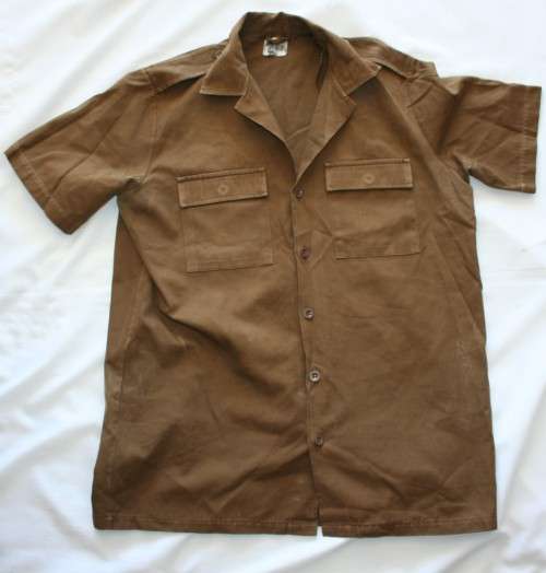 SADF NUTRIA BROWN SHIRT-- SIZE: LARGE -- AS USED IN BUSH WAR