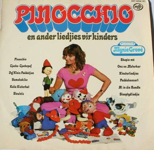 MYNIE GROVE - PINOCCHIO EN ANDER KINDERLIEDJIES -- AFRIKAANS VINYL LP RECORD