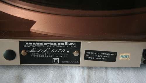MARANTZ 6170 TURNTABLE, RECORD PLAYER,PHONOGRAPH-- GREAT CONDITION