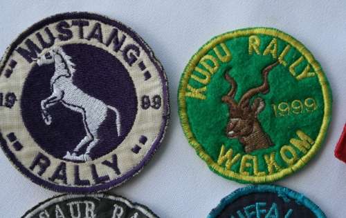 MOTORCYCLE BIKE RALLY BADGES -- LOT OF 6 -- GOOD CONDITION