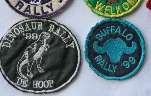 MOTORCYCLE BIKE RALLY BADGES -- LOT OF 6 -- GOOD CONDITION