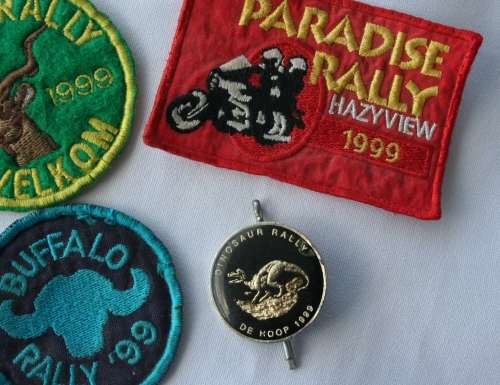 MOTORCYCLE BIKE RALLY BADGES -- LOT OF 6 -- GOOD CONDITION