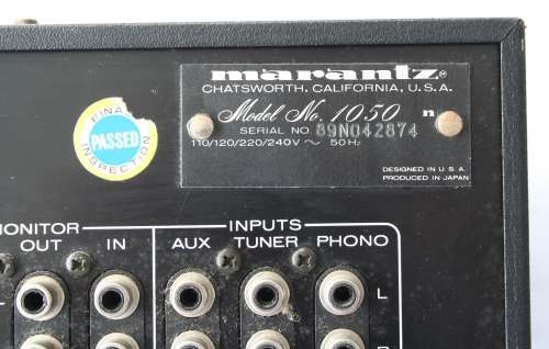 MARANTZ 1050 CONSOLE STEREO AMPLIFIER -- GREAT CONDITION