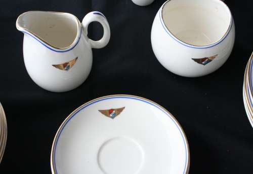 JURGENS CARAVANS -- CERAMIC CROCKERY SET - 22 PIECE -- 1960's