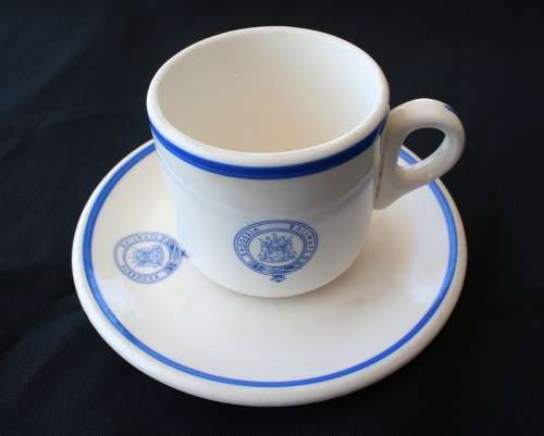 RHODESIA RAILWAYS -- PORCELAIN CUP AND SAUCER - RARE