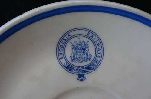 RHODESIA RAILWAYS -- PORCELAIN CUP AND SAUCER - RARE