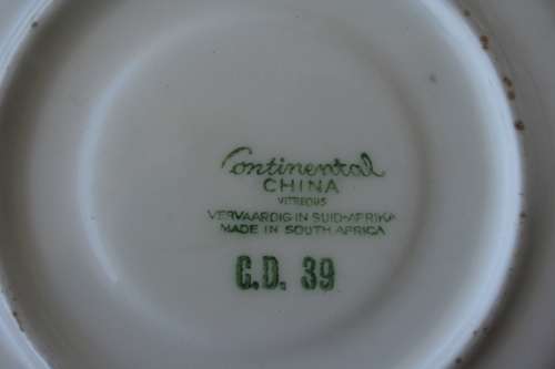 RHODESIA RAILWAYS -- PORCELAIN CUP AND SAUCER - RARE