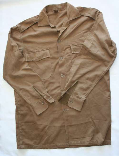 SADF NUTRIA BROWN SHIRT-- LARGE -  AS USED IN BUSH WAR
