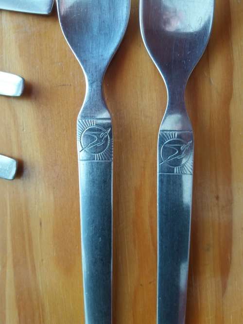 SET OF SOUTH-AFRICAN AIRWAYS CUTLERY - 12 PIECES - 1970's