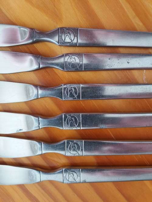 SET OF SOUTH-AFRICAN AIRWAYS CUTLERY - 12 PIECES - 1970's