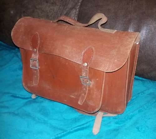 VINTAGE LEATHER SCHOOL BAG RUCKSACK , BEAUTIFUL