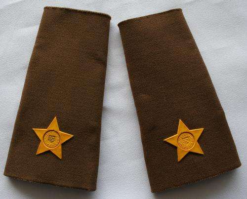 SADF -- 2nd LIEUTENANT NUTRIA RUBBER RANK EPAULETTES-- BUSH WAR ERA