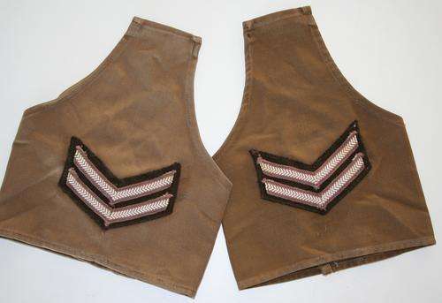 SADF -- ARMY NUTRIA BROWN RANK BRASSARD PAIR SLEEVES -- CORPORAL