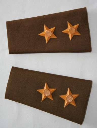 SADF -- LIEUTENANT, NUTRIA RUBBER RANK EPAULETTES-- BUSH WAR ERA