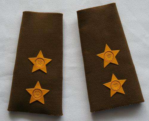 SADF -- LIEUTENANT, NUTRIA RUBBER RANK EPAULETTES-- BUSH WAR ERA