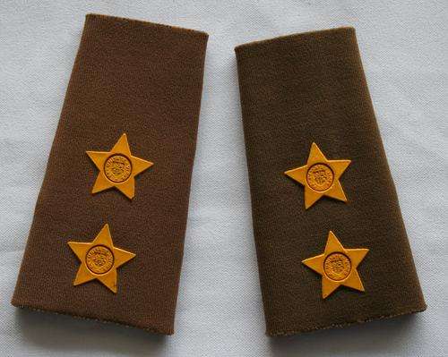 SADF -- LIEUTENANT, NUTRIA RUBBER RANK EPAULETTES-- BUSH WAR ERA